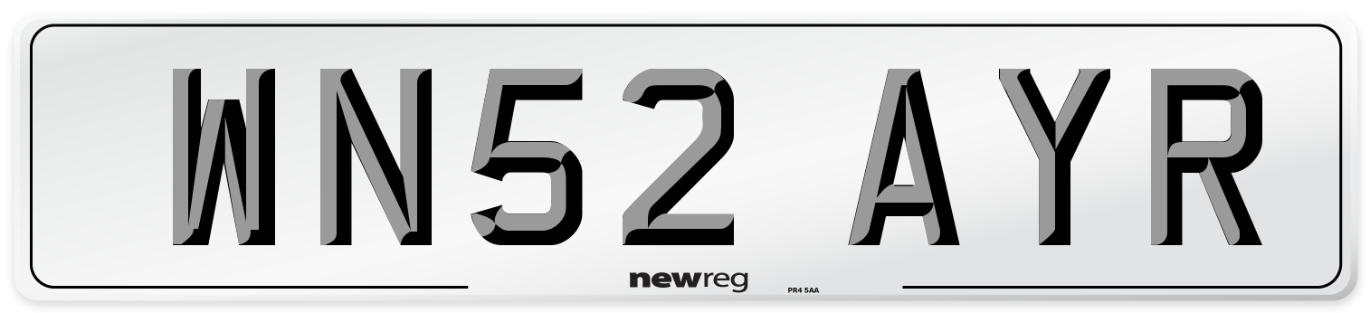 WN52 AYR Number Plate from New Reg